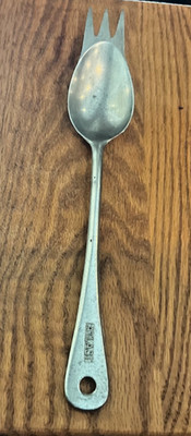 Vintage ATLAST Aluminum Serving Utensil Combination Spoon & Fork Spork or Splayd
