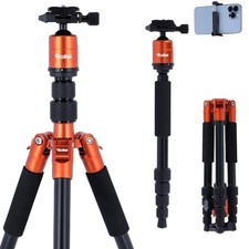 Compact Traveler No 1 Orange 143cm Stativ Kamera mit Kugelkopf Leichtes
