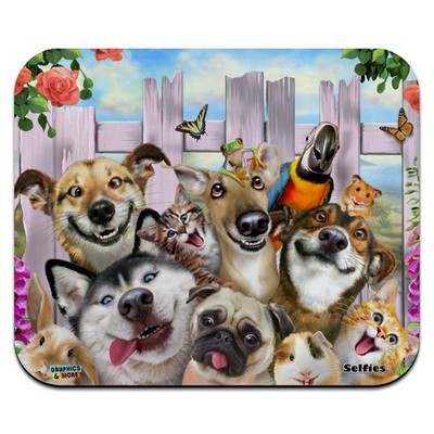 Pet Animals Selfie Dogs Cats Rabbit Hamster 7.8L x 9.3W inches, multi-colored 