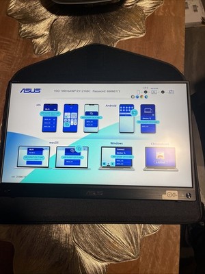 ASUS ZenScreen Go 15.6'' Wireless Portable Monitor MB16AWP 1080p Full HD IPS