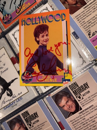 Carol Lawrence  Signed Hollywood Walk Of Fame Card  # 139 Starline 1991