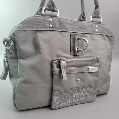 2011 Vintage George Gina & Lucy GGL Miss Perfect Gray Shoulder Hand Bag Y2K