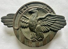 Vintage Bronze WW2 Grave Marker Ruptured Duck Emblem