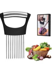 1Pc Onion Slice Holder Food Slicers Assistant Pin Slicer for Onion Potato Lemon