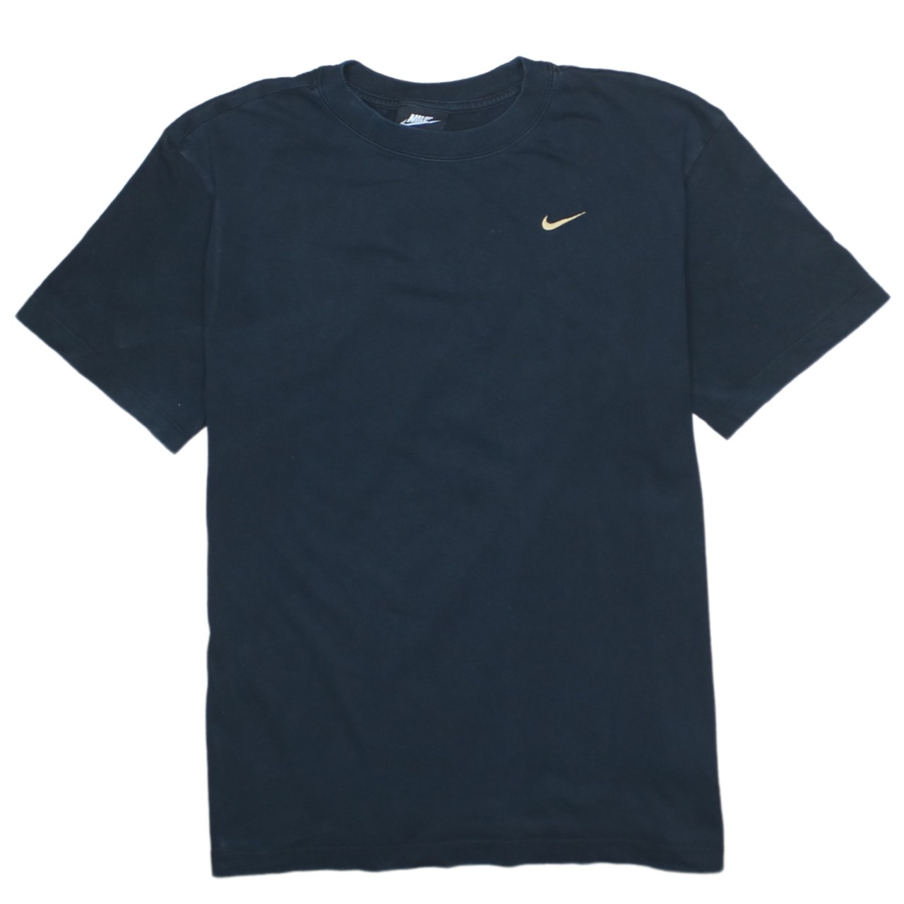 Nike Mens T Shirt Black Cotton Dri Fit Embroidered Swoosh Sports Training S