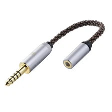 4.4MM Male to 3.5MM Female, AC8G OFC Adapter Cable, 5U 24K Gold-Plated Plug, ...