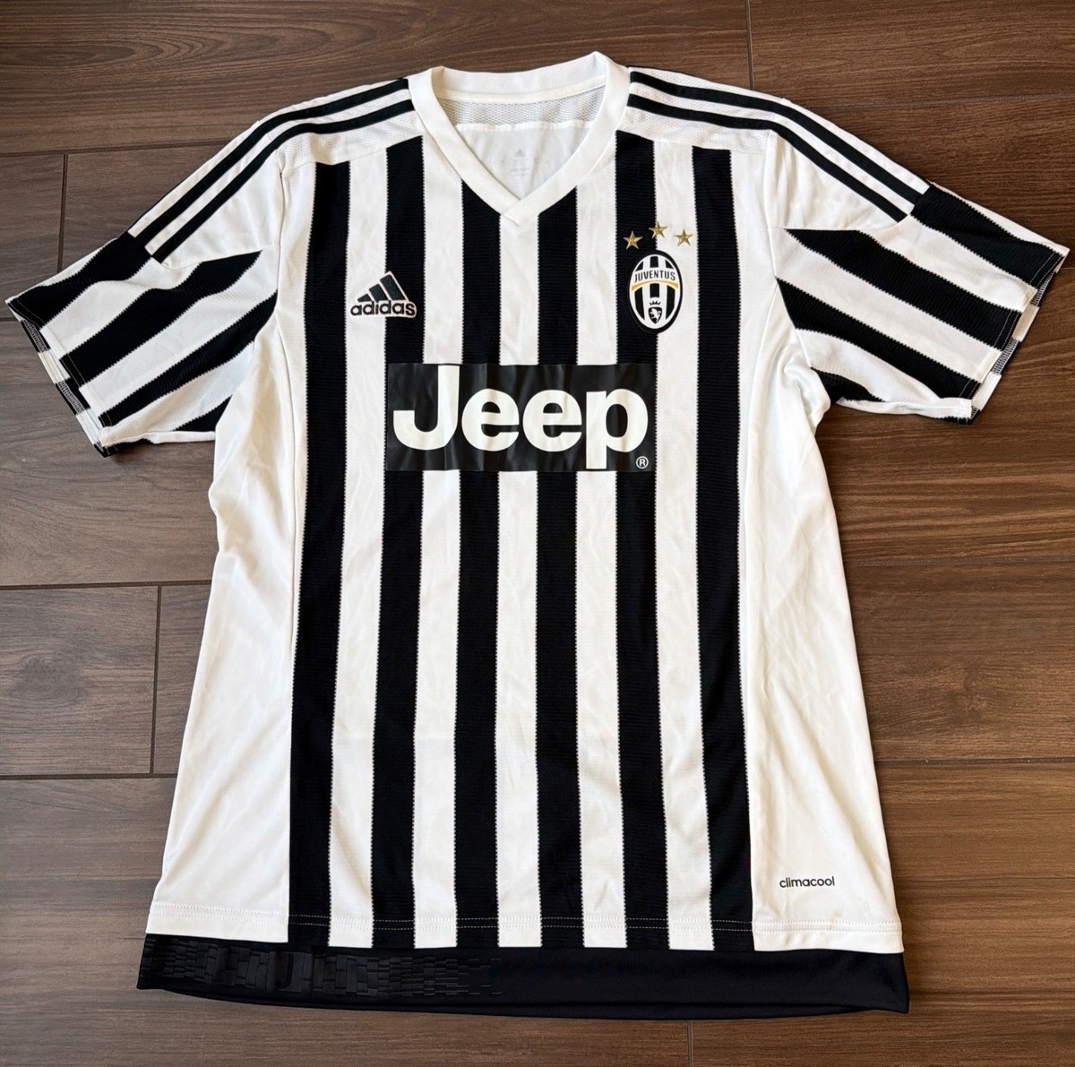Adidas Juventus Home Soccer Jersey Climacool Black & White Striped