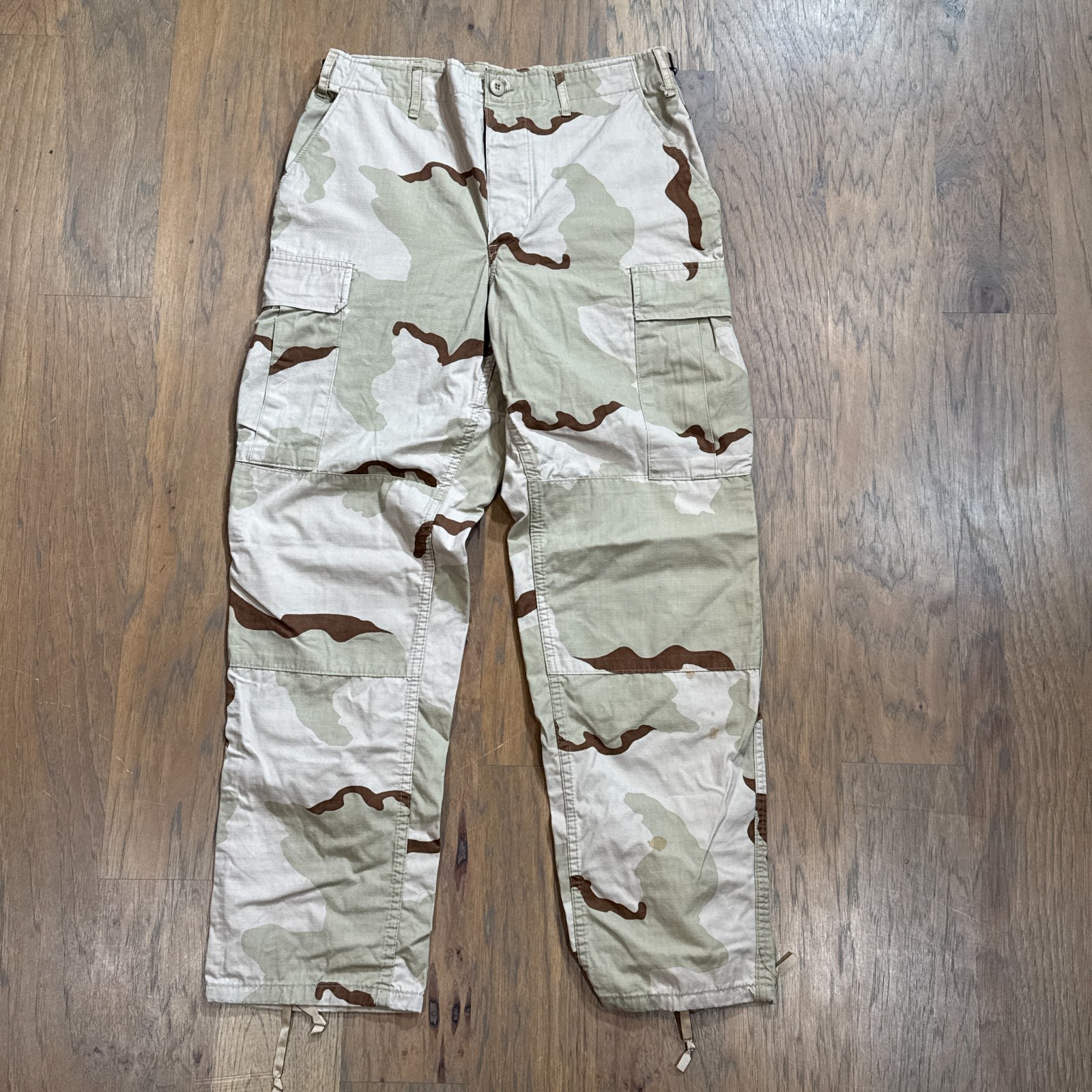 Vintage US Military Desert Storm Camo Cargo Pants Ripstop Mens M-image