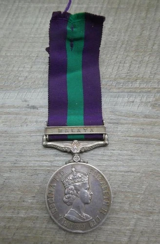 QE2 GSM Silver General Service Medal,Malaya Bar to Royal Army Veterinary Corps