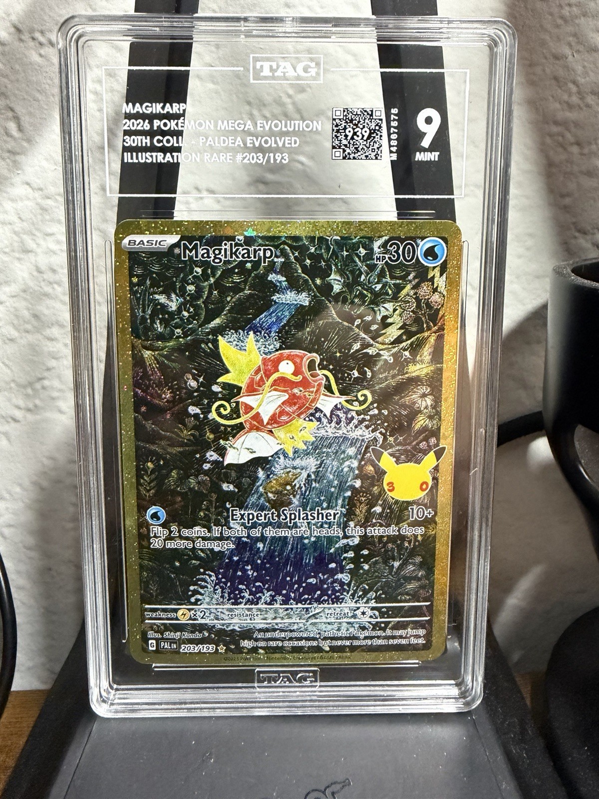 TAG 9 Mint Magikarp Illustration Rare Holo 203/193 Paldea Evolved EN