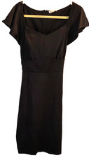 Bbonlinedress Womens Ruffles V Neck Split Work Black Sheath Dress Pencil 14-16
