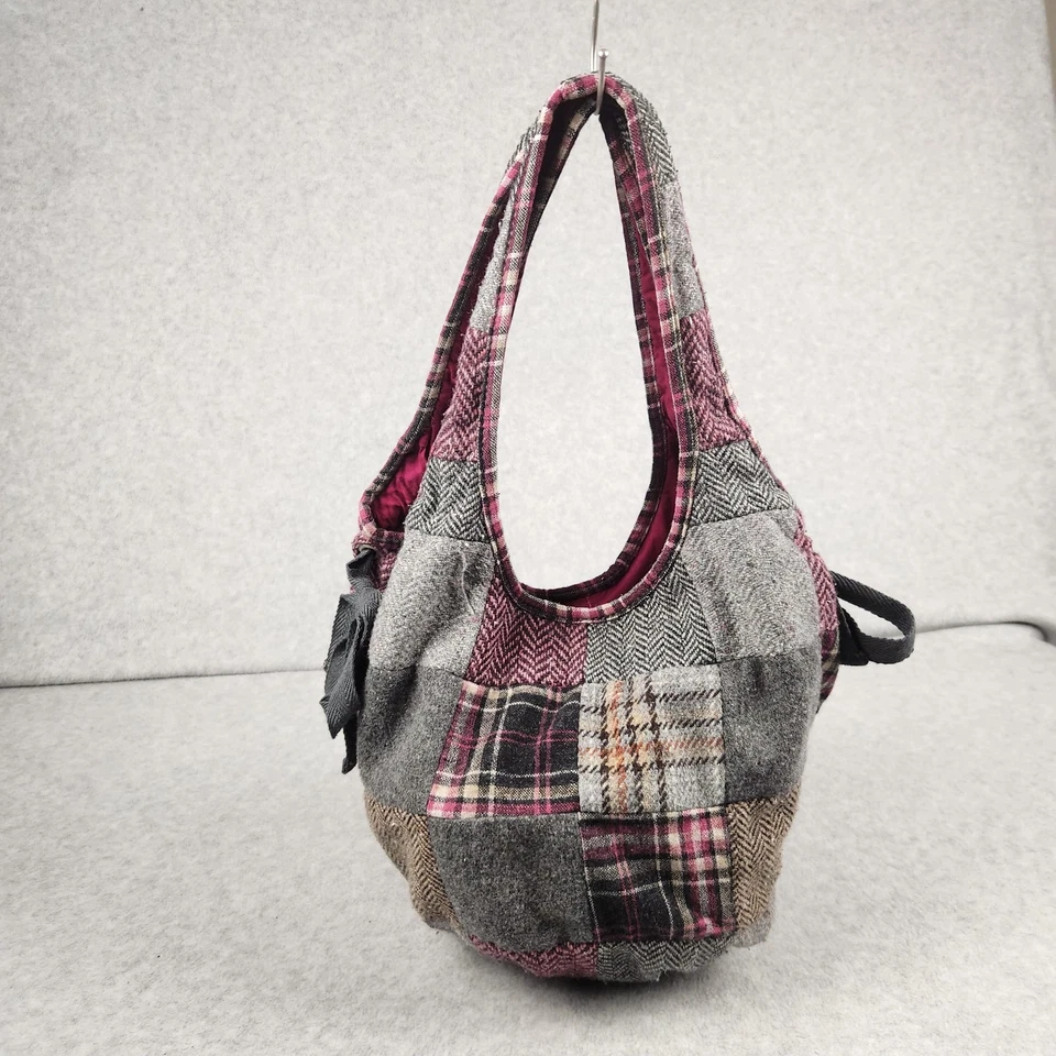Bolso hobo American Eagle Outfitters retazos para mujer a cuadros lana moño cartera bolso de mano Foto 2 de 4