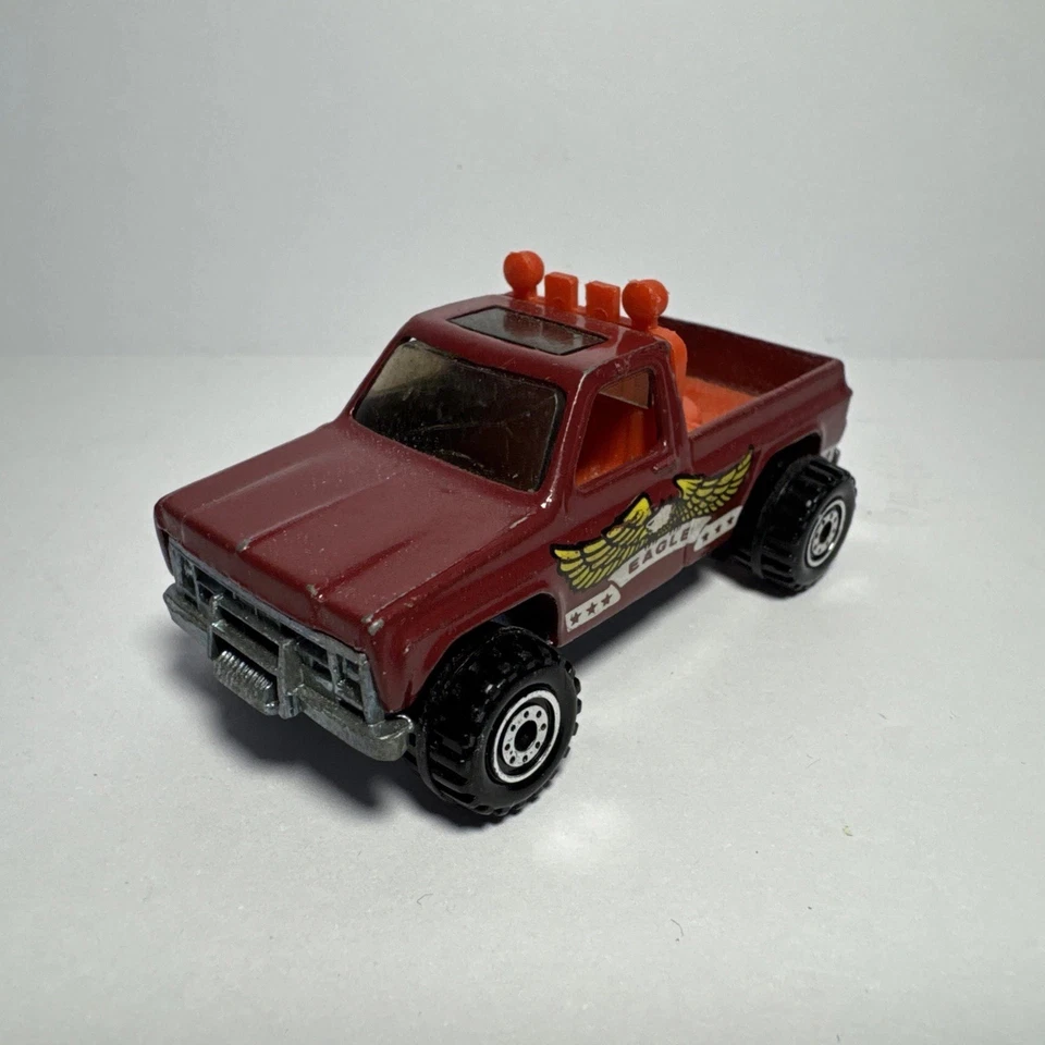 Camión de colección Hot Wheels Trailbusters Bywayman Eagle 1989 granate Burgandy Chevy Foto 4 de 4