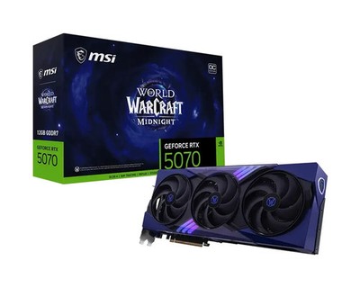 MSI 5070 12G  GDDR7 World of Warcraft MIDNIGHT VOID EDITION OC 4711377423809