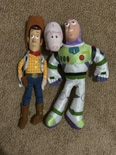 Disney Store Toy Story Plush Lot Woody  Buzz Bonus Free Hamm Plush Included