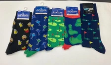 Lot Of 5 Men’s Dress Socks, Juncture 6-12, Hot Sox, COMB SHIP $1