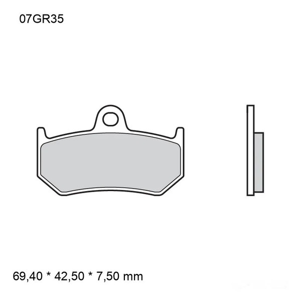 BremsbeläGe Hinten Brembo 07GR35SP Passend FüR Mv Agusta Brutale 920 Bj. 2012-image