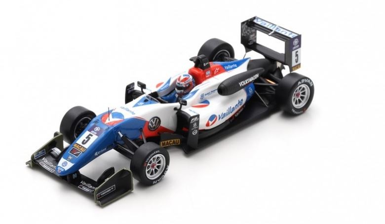 Dallara F3 Spark Macao 2017 voiture miniature 1/43 Team Carlin de Sacha Fenestraz