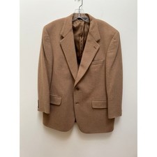 Brooks Brothers Blazer Mens 44 Tan Camel Hair Sport Coat Two Button Made in USA