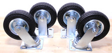 Hospitality 1 BCWHP6 6" Pneumatic Wheels (Set of 4) 2 Swivel and 2 Straight.