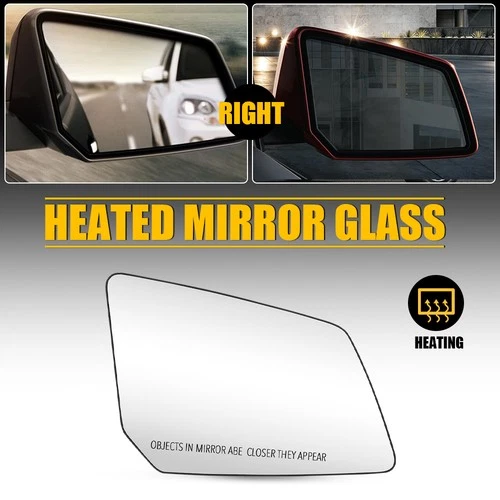 Passenger Side Heated Mirror w/Back Plate Glass For 09-16 Chevrolet Traverse EC