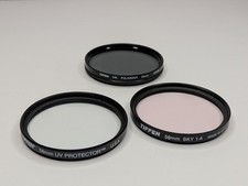 58mm Set of 3 Tiffen UV Protector, Circular Polarizer, and Skylight 1A USA
