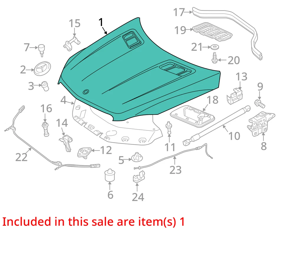 (LOCAL PICKUP ONLY) Hood 166 Type GL350 Fits 13-16 MERCEDES GL-CLASS 6830262 Foto 3 de 4