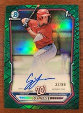 Coy James ON CARD AUTO Green Reptilian Refractor 32/99 2026 Bowman #CPA-CJ