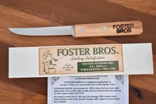 FOSTER BROS MADE IN USA WOOD FIXED BLADE HUNTING SKINNING BUTCHER KNIFE