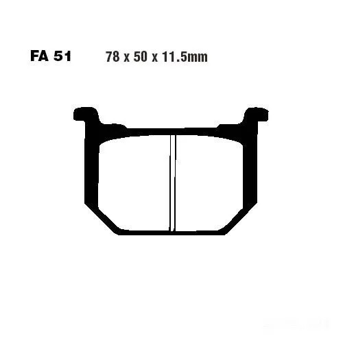 Bremsbelag BremsbeläGe EBC FA051 Vorne FüR Suzuki GSX 250 Bj. 1980-1981-image