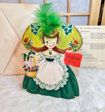 Vtg Kathleen Ireland Hallmark Card with Envelope and Collector Card 6.5"H USED