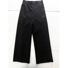 Adidas Pants Women XS Black Wide Leg Track Elastic Waist Zip Pockets Athletic