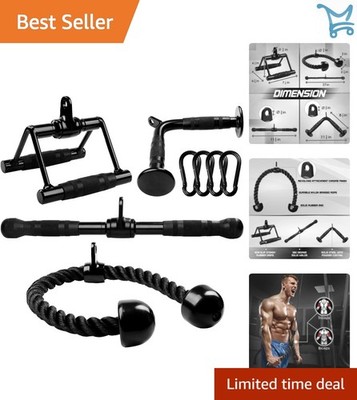 Cable Machine Attachments 4-Piece Set Heavy-Duty Supports 880 LB for Gym