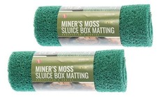 2 Pack Green Miner's Moss Sluice Box Matting, 12"x 36" 10mm Thick