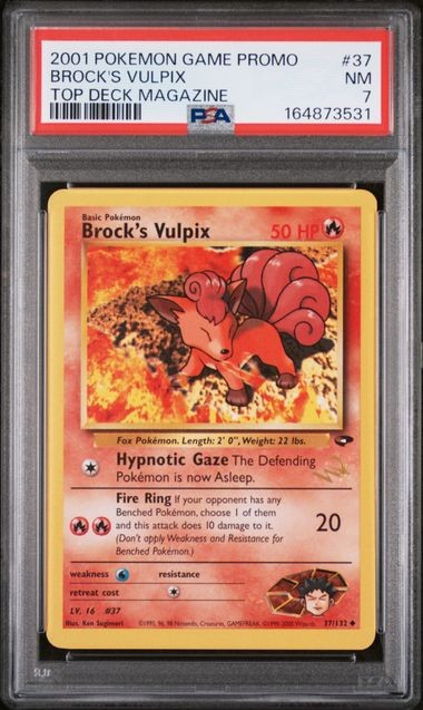 2001 BROCK's VULPIX #37-Promo-PSA7 NEAR MINT "W" STAMP