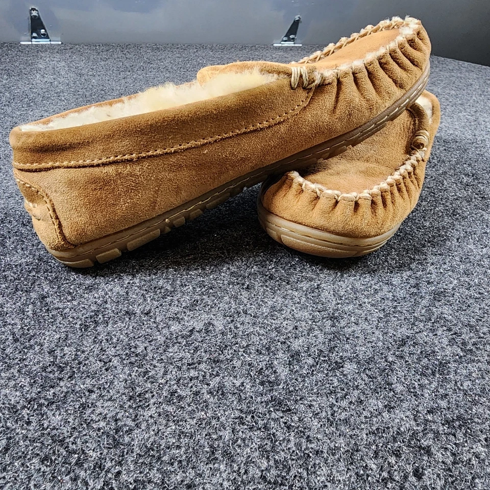 Zapatillas de mocasín LL Bean para mujer Wicked Good gamuza forradas de piel de oveja talla 6 Foto 3 de 4