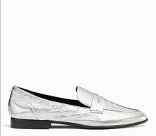 Kate Spade New York METALLIC SILVER Women's Genevieve Loafers, US 7M New