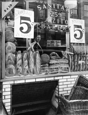 1937 NYC A. Zito Bakery Bleecker St 5Â¢ Bread 8'' x 10'' Photo Reprint