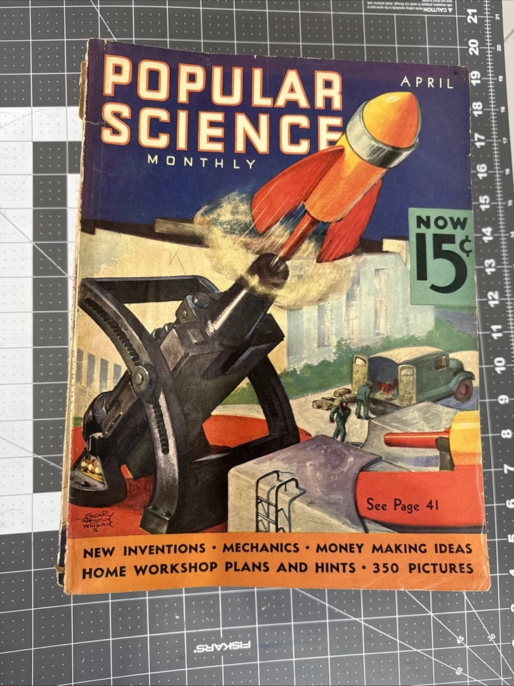20 Antique Popular Science Magazine -Lot 1931-1938 - Image 4 of 4