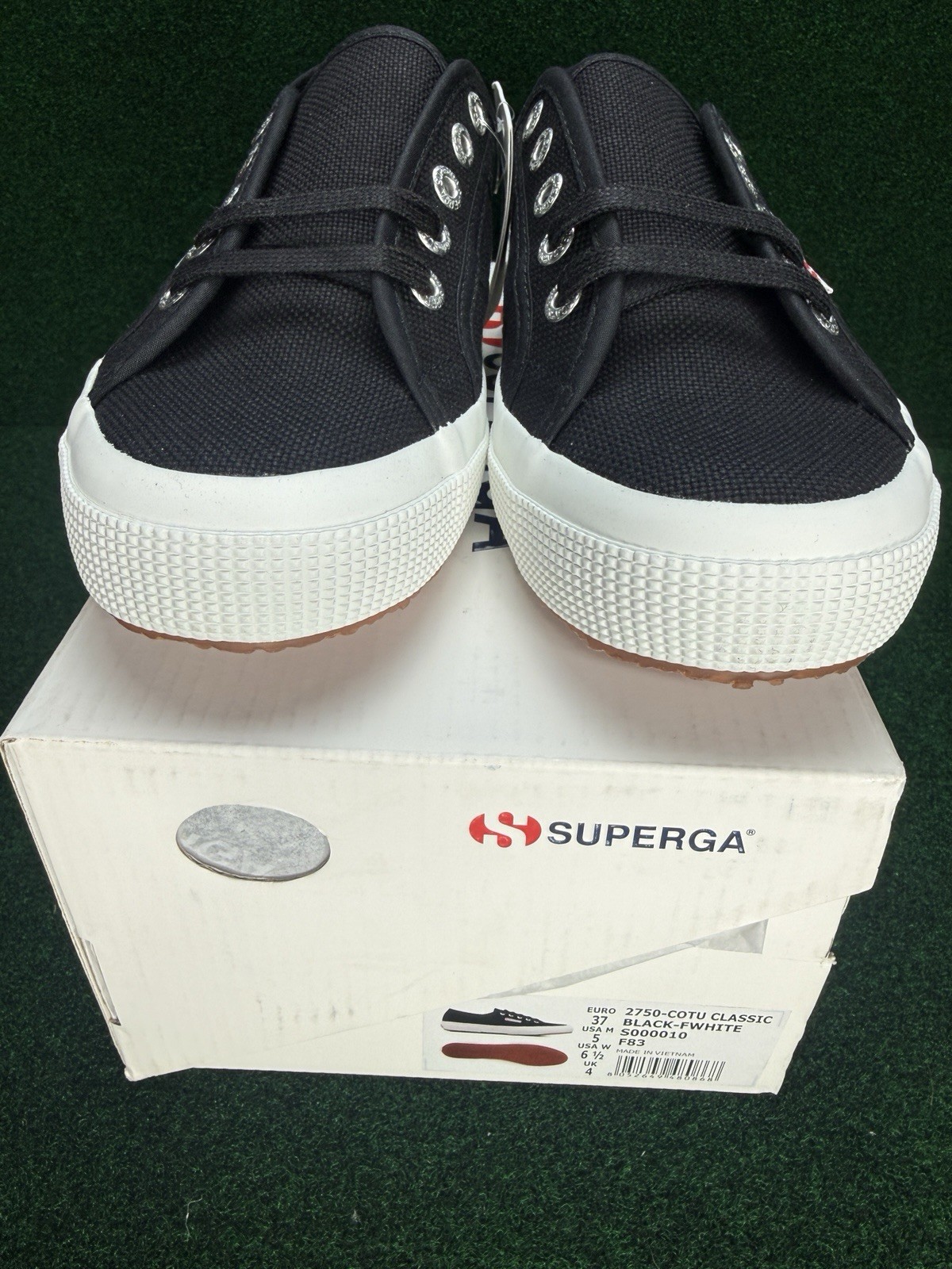 Superga Womens COTU Classic Black Size 6.5W/Euro 37  *BRAND 