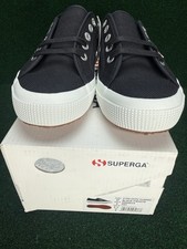 Superga Womens COTU Classic Black Size 6.5W/Euro 37  BRAND NEW w/ BOX