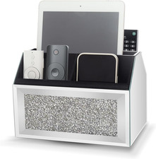 360 Rotating TV Remote Control Holder Storage Caddy for Pad Phone Pen and Pencil