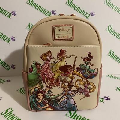 Loungefly Mini Backpack Disney Princess Cinderella Belle Ariel Rapunzel Bag