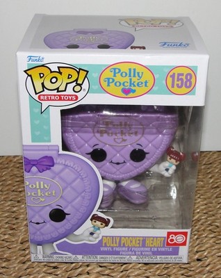 Polly Pocket Heart Funko Pop! Vinyl Figure #158 Retro Toys Purple *Box Dents*