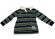 Athletic Graphite kids League Striped Long Sleeve Polo Shirty