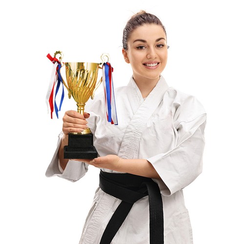 Trofeo Copa Oro Logro Trofeos Escultura Grande Trofeos para Fiesta Ceremonia - Imagen 4 de 13