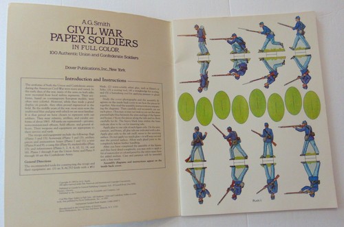 Vintage Civil War Paper Soldiers 1985 Classroom Supplies Home School History - Imagen 3 de 4