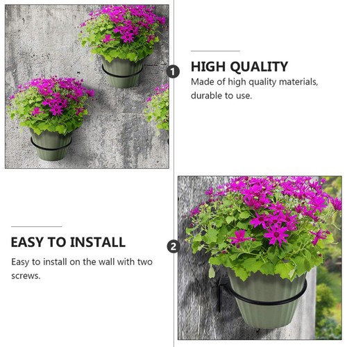 3 PCS Ring Flower Basket Stand Flowerpot Hanging Bracket Wall-mounted - Picture 2 of 12