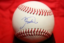 YADIER ALVAREZ AUTOGRAPHED SIGNED BASEBALL LOS ANGELES DODGERS COA