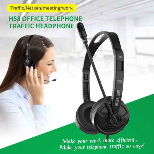 H58 office phone headset noise-cancelling microphone mute speaker headset - Zdjęcie 7 z 11